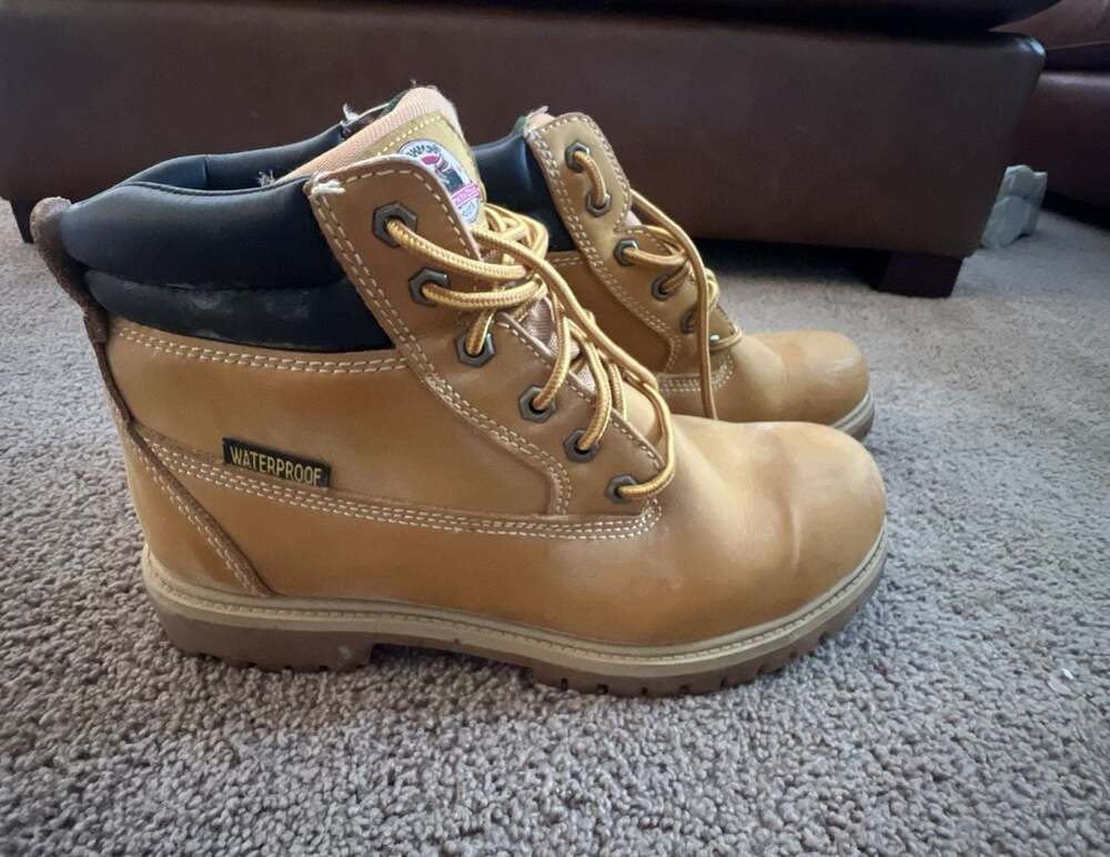 Brahma Men's Hubert Waterproof 6" Soft Toe Work Boots Wheat Leather